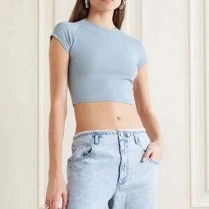 Skims New Vintage Cropped Raglan Tee